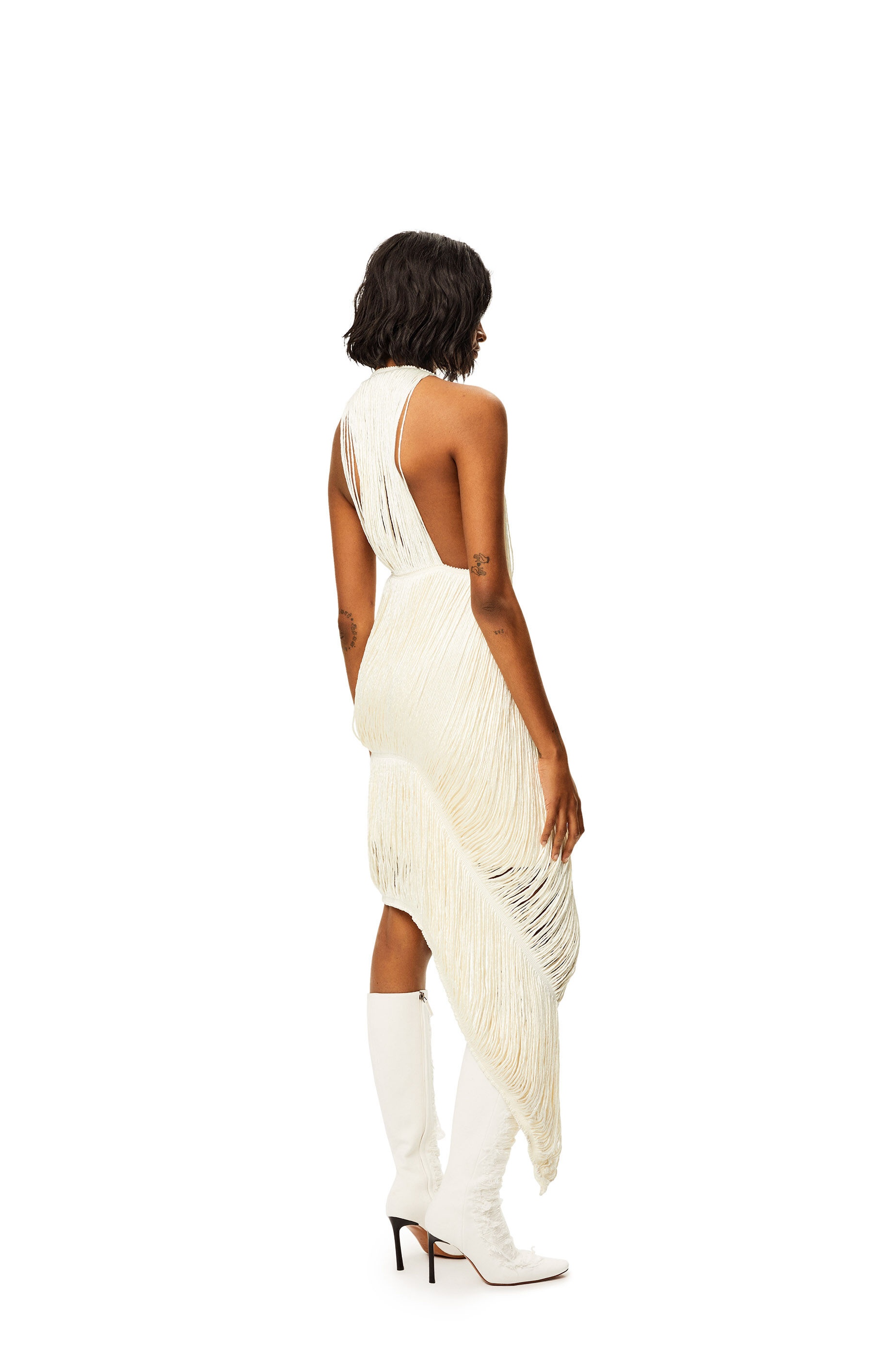 Fringed dress in silk - 4