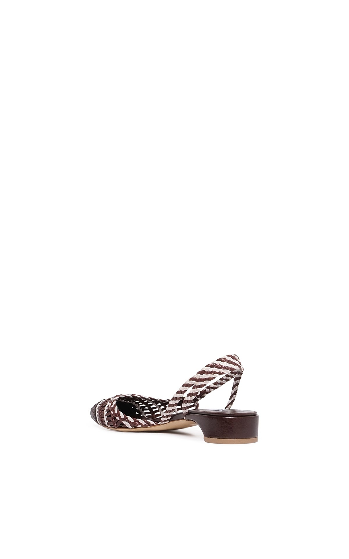 Perro Braided Slingback Shoe in Chocolate Multi Leather - 3