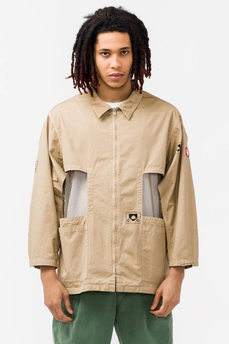 Overdye Mesh Window Jacket in Khaki 1