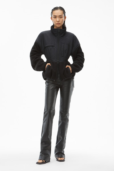 Alexander Wang SCULPTED JACKET IN TEDDY FLEECE & NYLON outlook