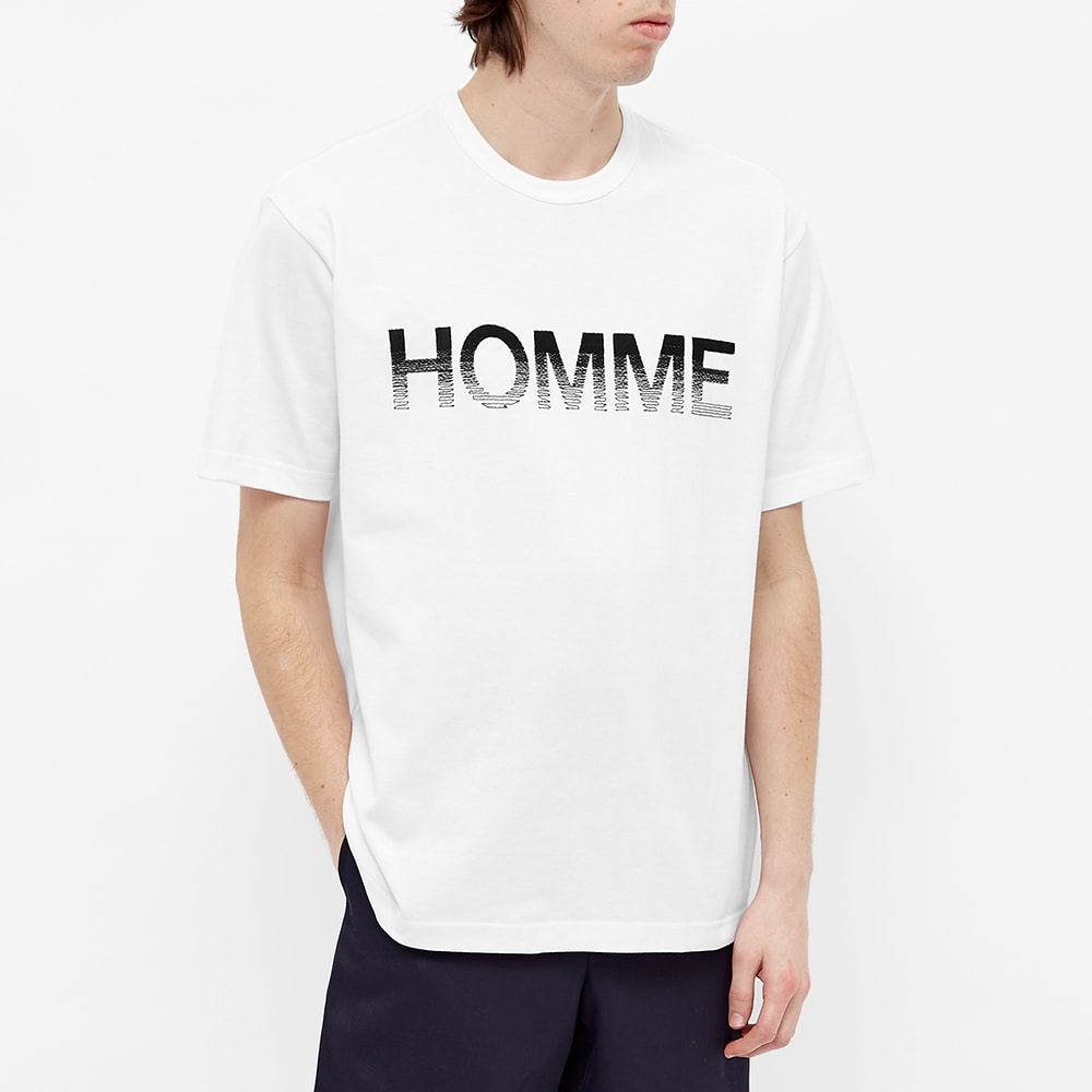 Comme Des Garcons Homme Embroidered Tee - 3