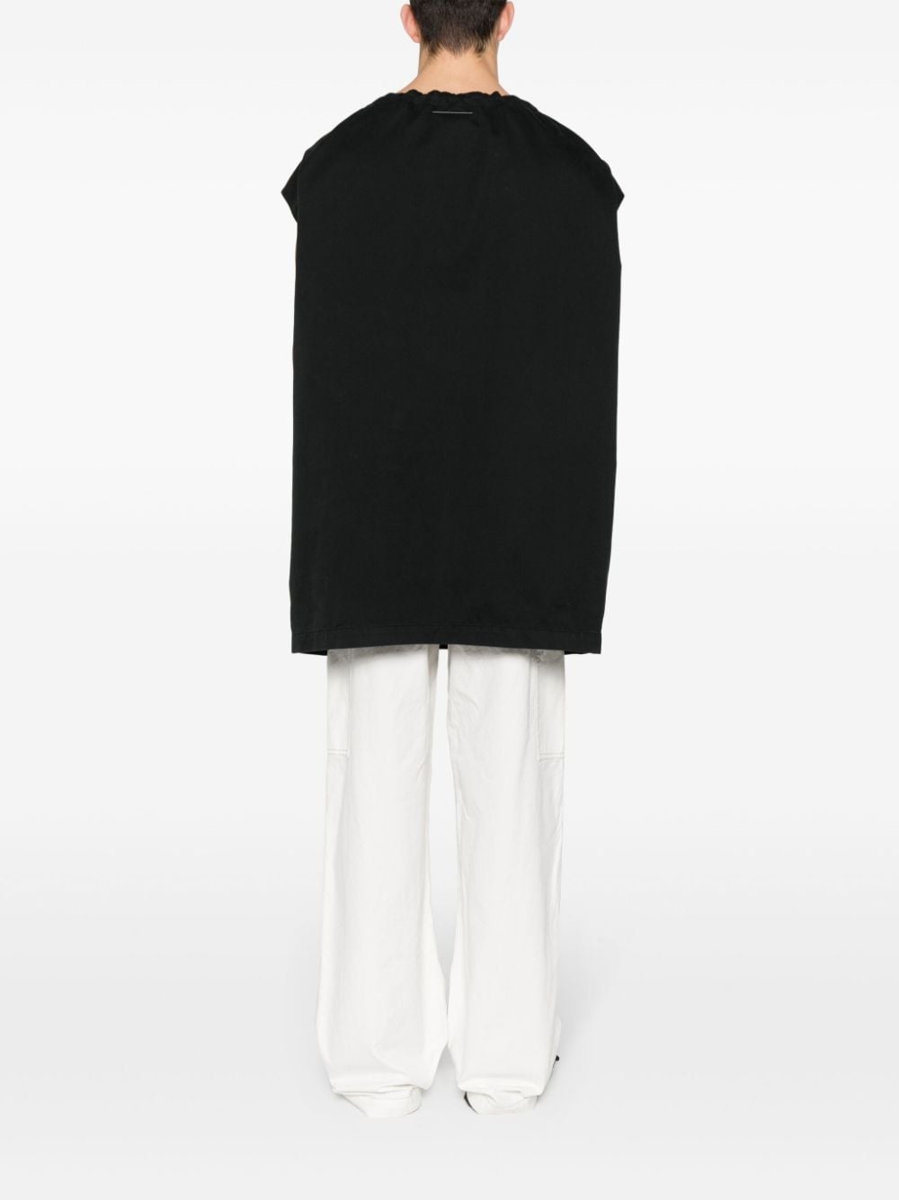 gathered-neck cotton dress - 5