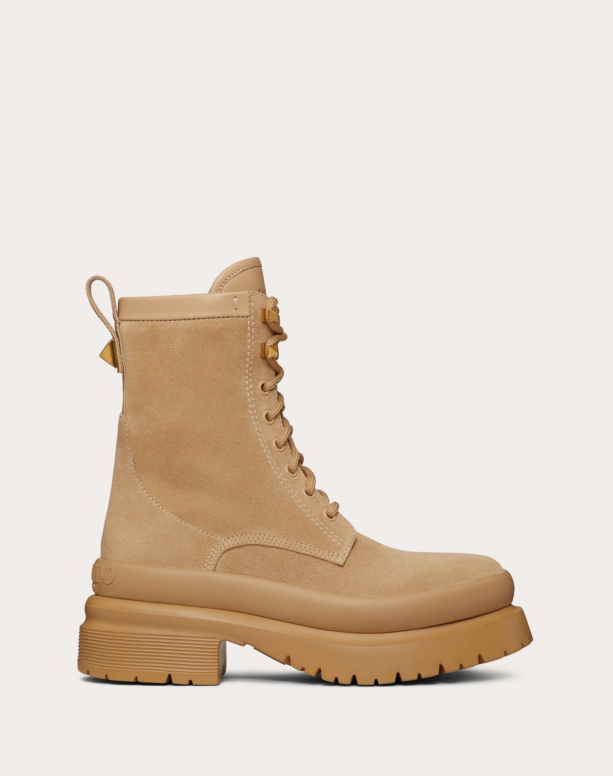 ROMAN STUD COMBAT BOOT IN SUEDE LEATHER 50MM - 1