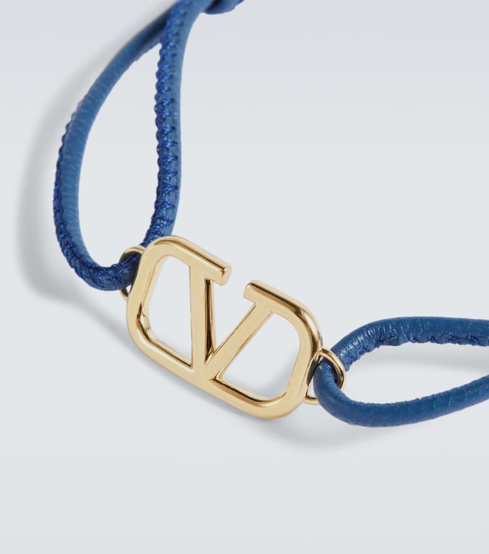 VLogo Signature leather bracelet - 4