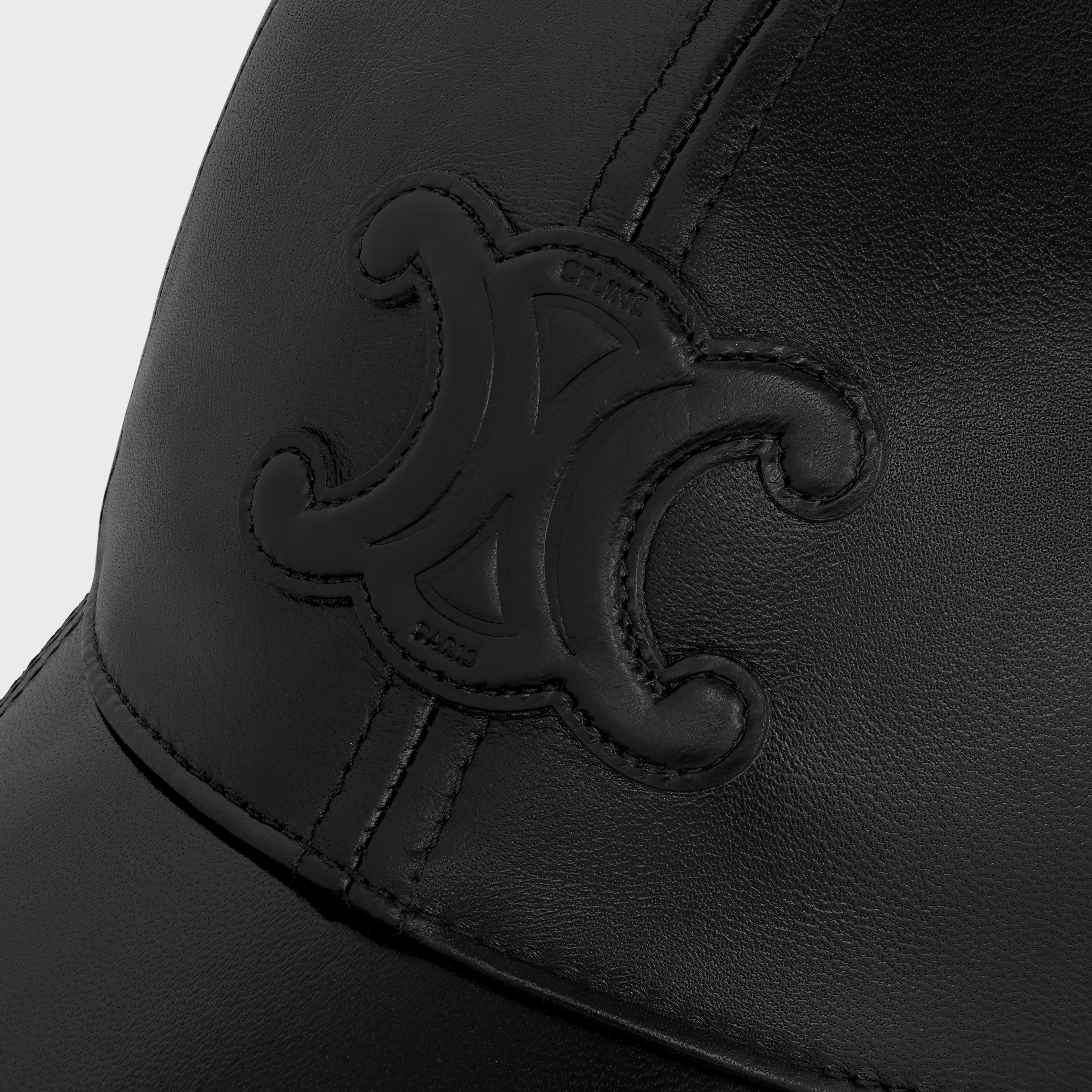 triomphe baseball cap in lambskin - 5