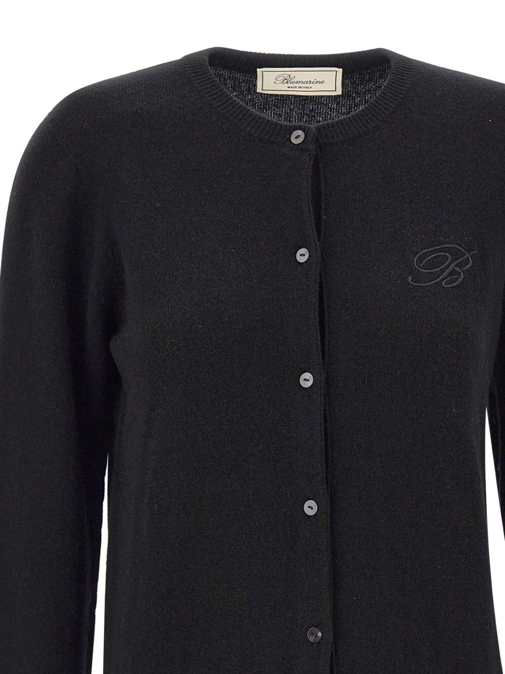 embroidered logo button cardigan - 3