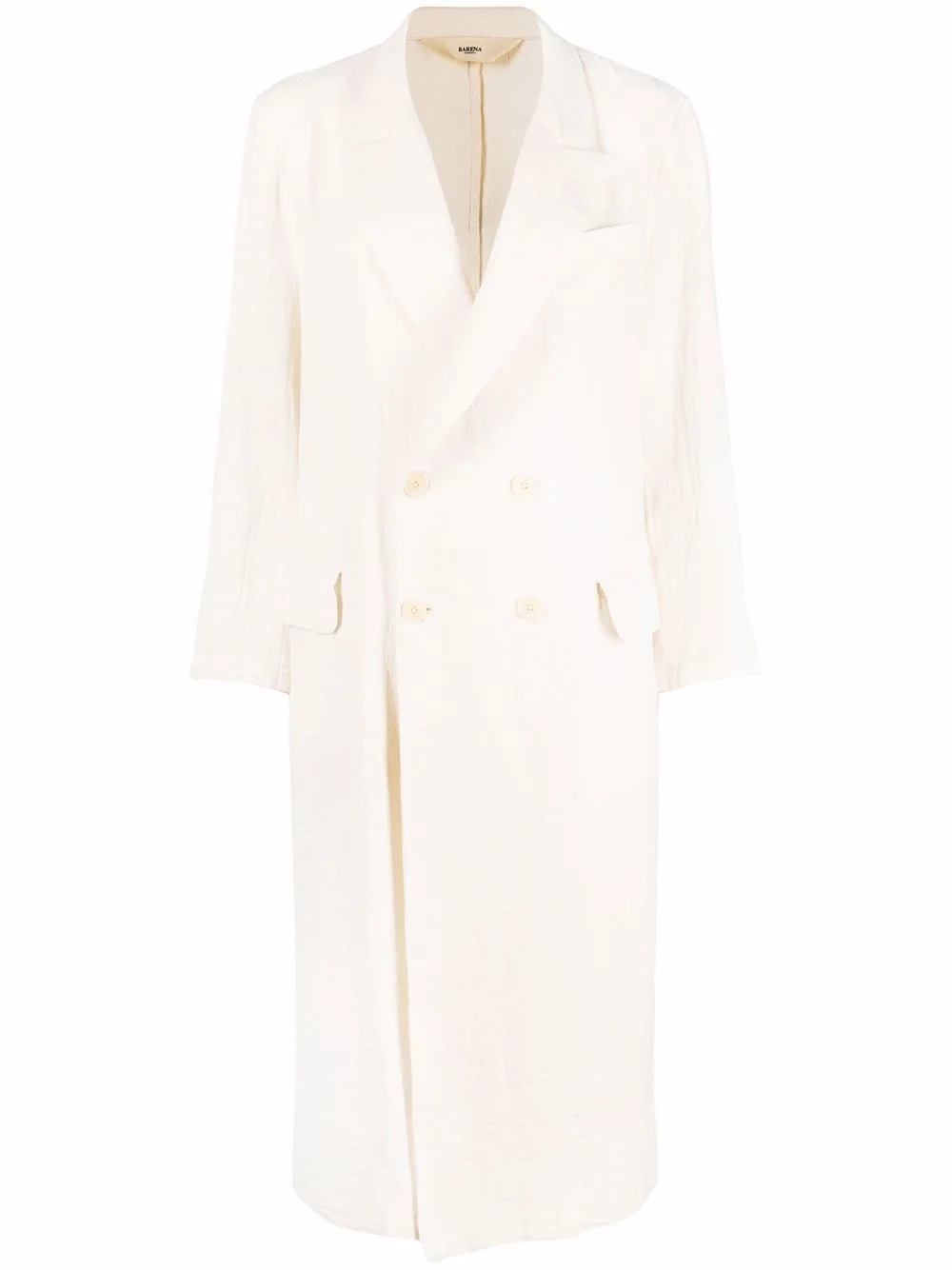 peak-lapels button-front mid-length coat - 1