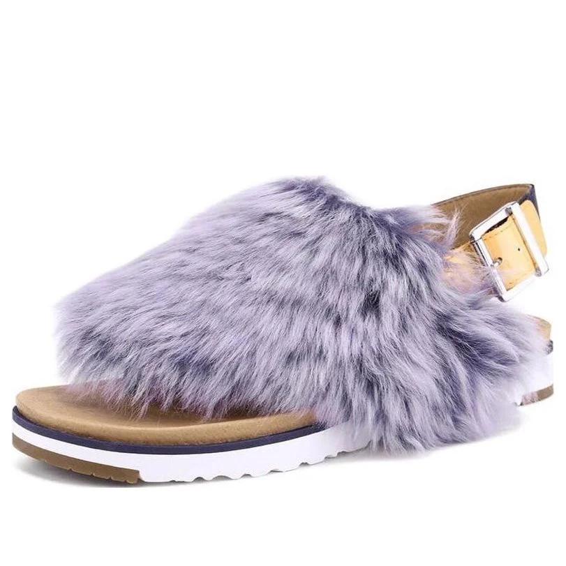 (WMNS) UGG HOLLY Large Fashion Dark Purple Sandals 1102770-MTPP - 1