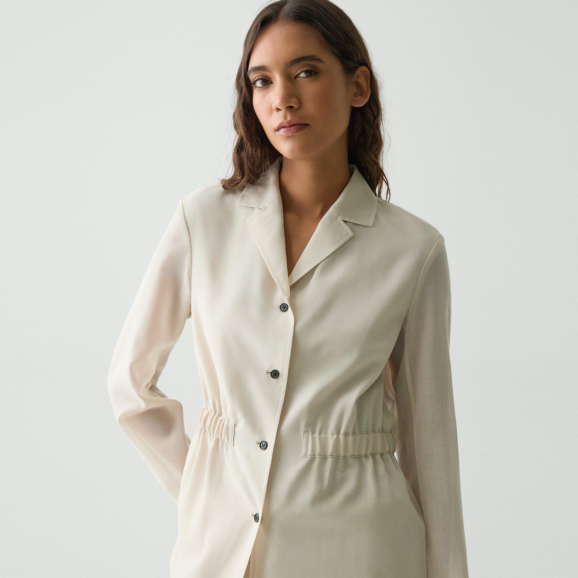 Cinch Waist Jacket in Wool-Poly - 5