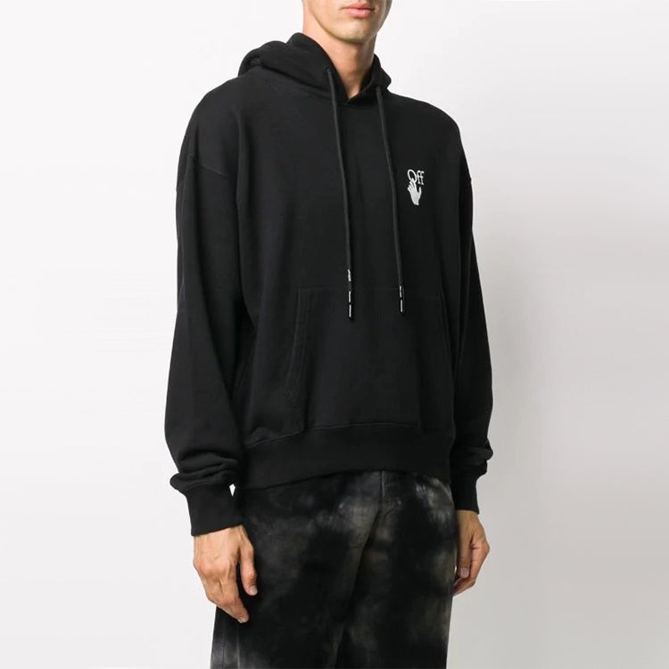 Off-White FW20 Painting Arrow Hooded Sweater Men's Black OMBB037F20FLE0021001 - 4