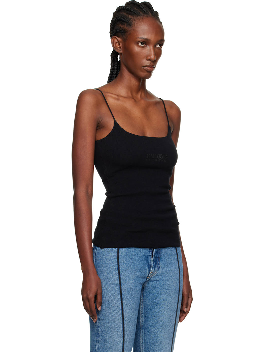 Black Lycra Jersey Tank Top - 2