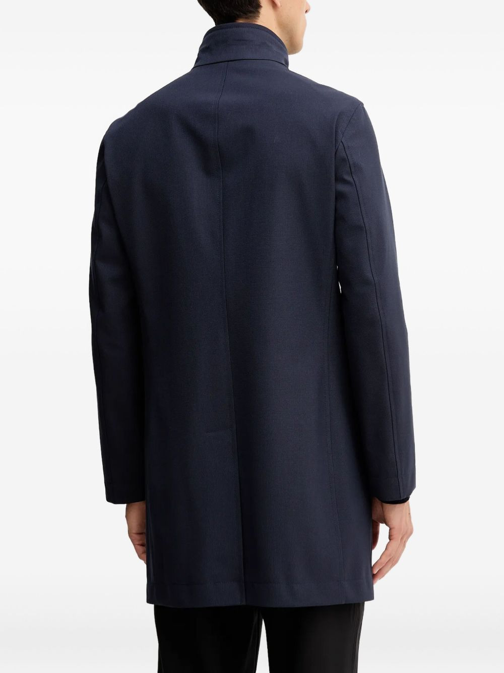 high-neck buttoned coat - 3