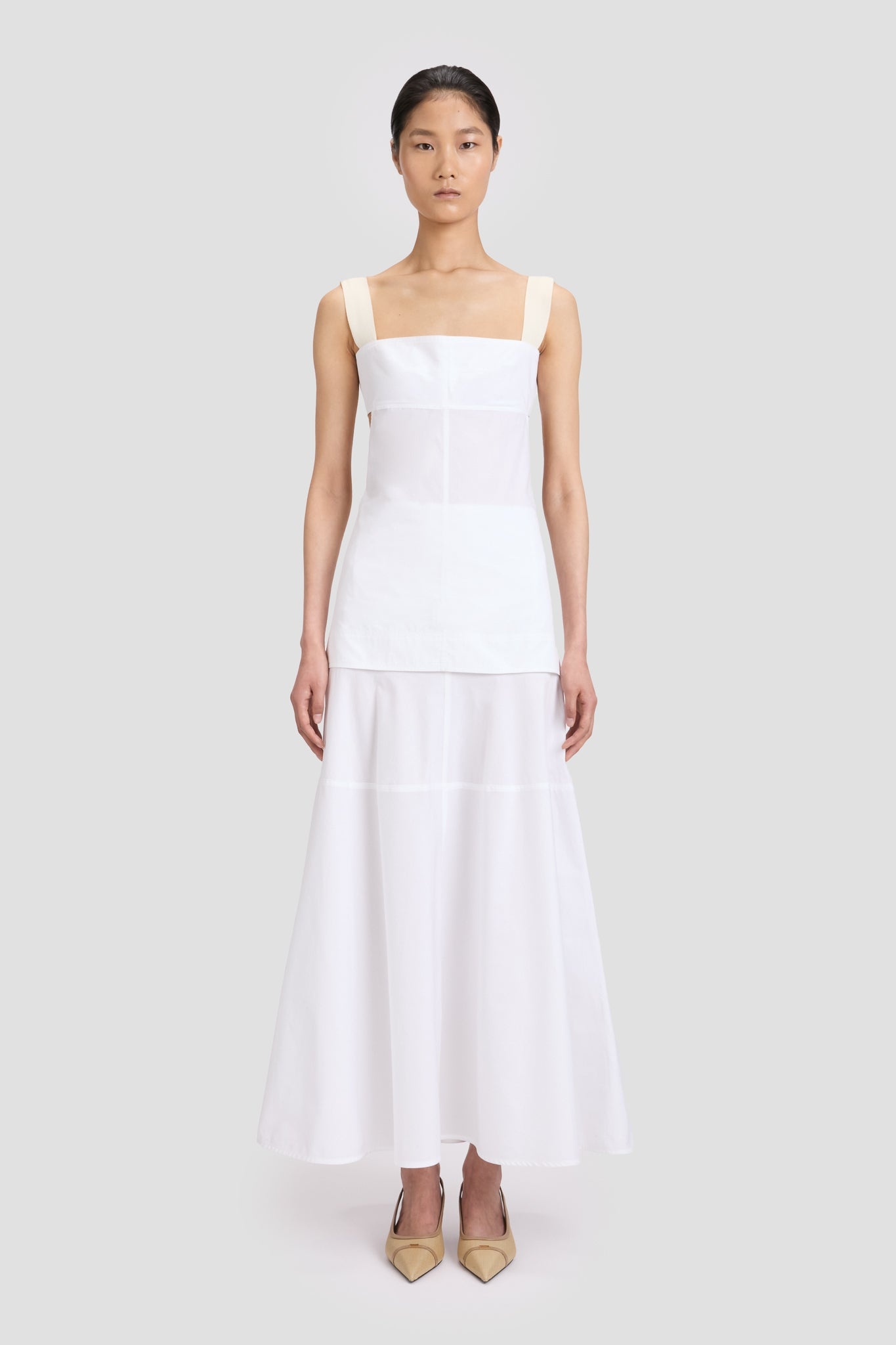 Cut-Out Cami Top In White - 2