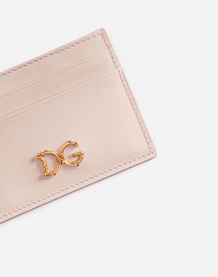 Calfskin credit card holder with baroque D&G - 4