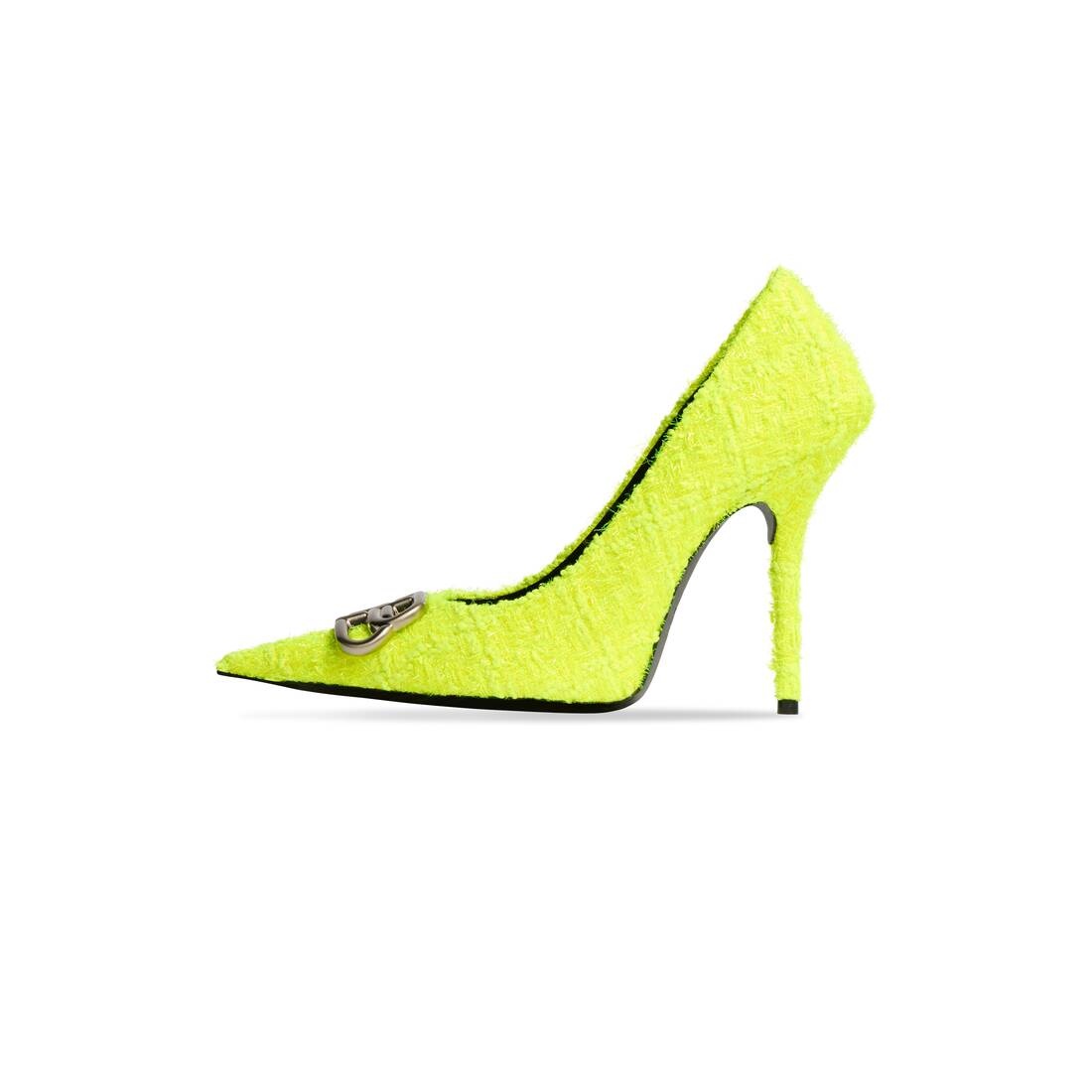 Women's Square Knife Bb 110mm Pump  in Fluo Yellow - 4