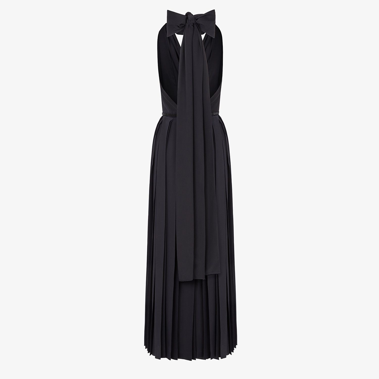 Black silk crêpe de chine dress - 2