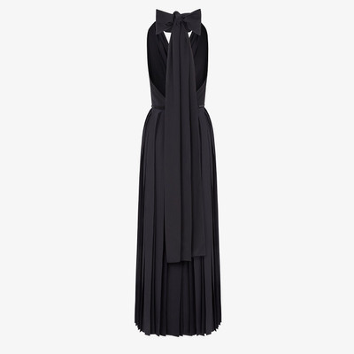 FENDI Black silk crêpe de chine dress outlook