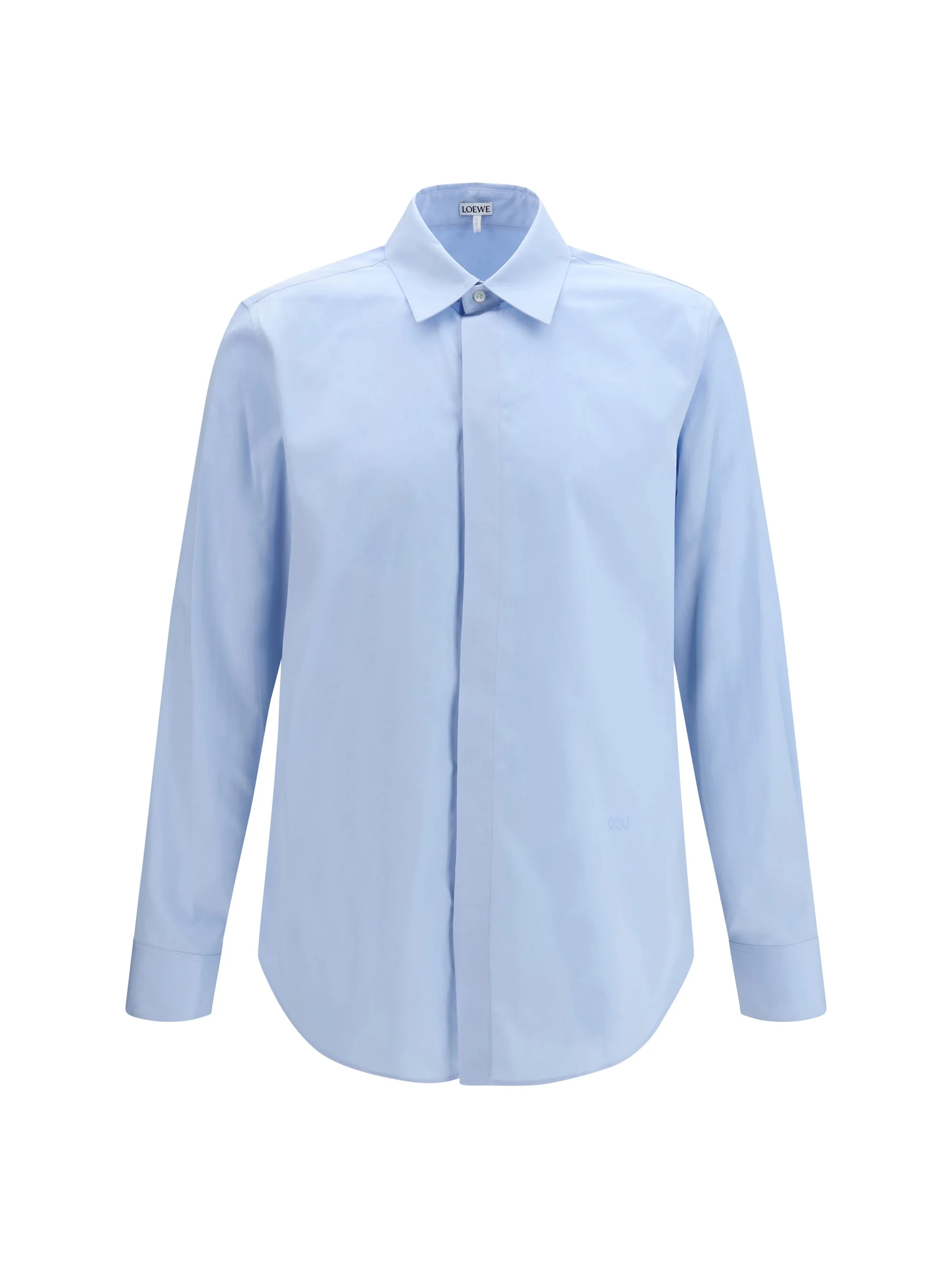 Loewe Lightweight Cotton Poplin Shirt Light Blue - 1