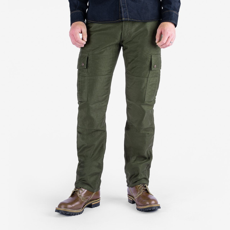 Iron Heart IHDR-502-ODG 12oz Cotton Whipcord Cargo Pants - Olive outlook