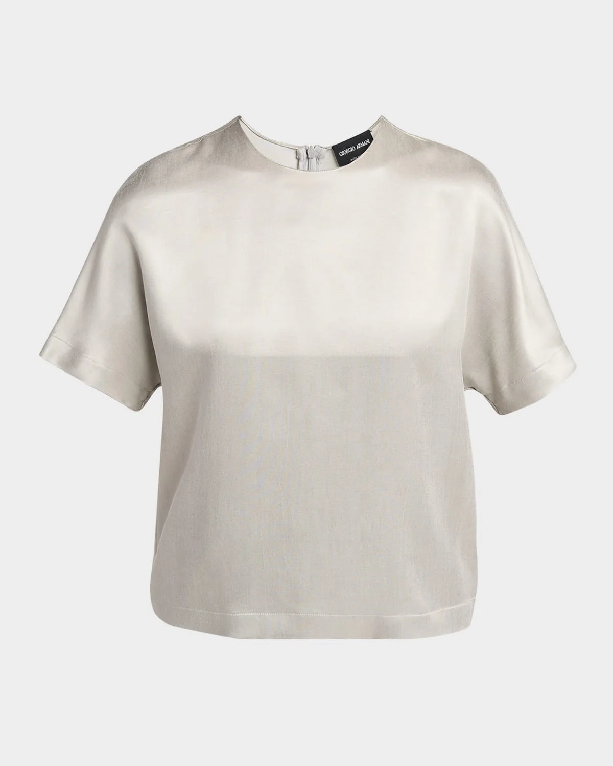 Cupro Short-Sleeve Blouse - 1
