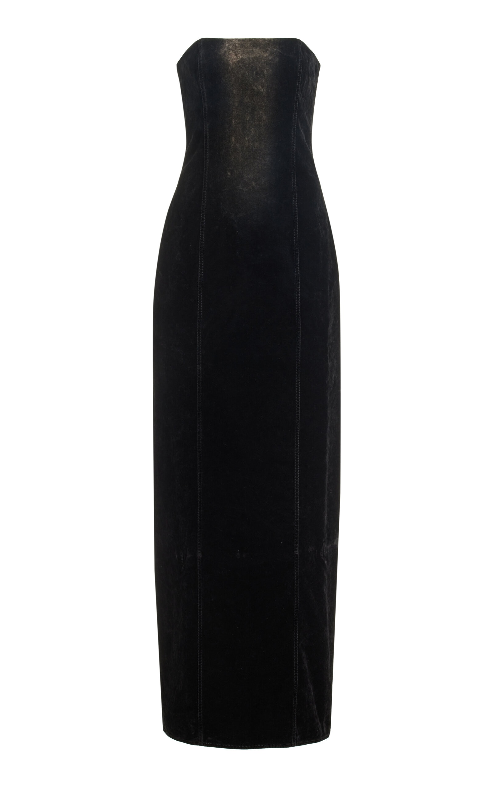 Elowynne Strapless Denim Gown black - 1