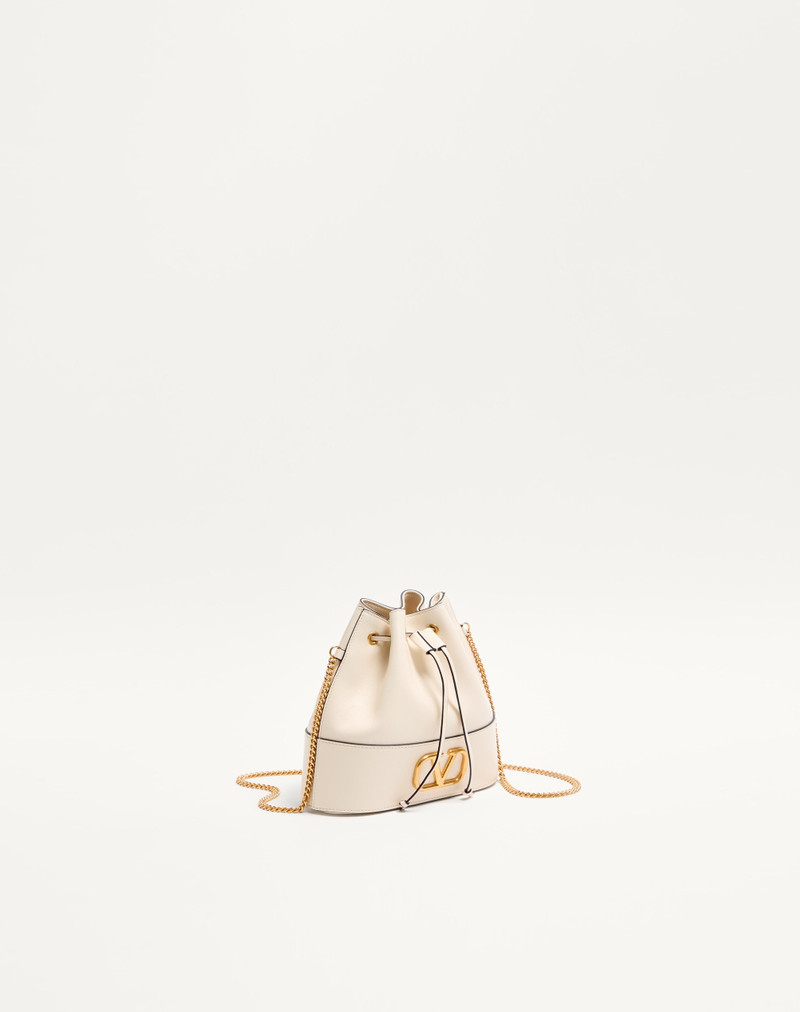 MINI BUCKET BAG IN NAPPA WITH VLOGO SIGNATURE CHAIN 2