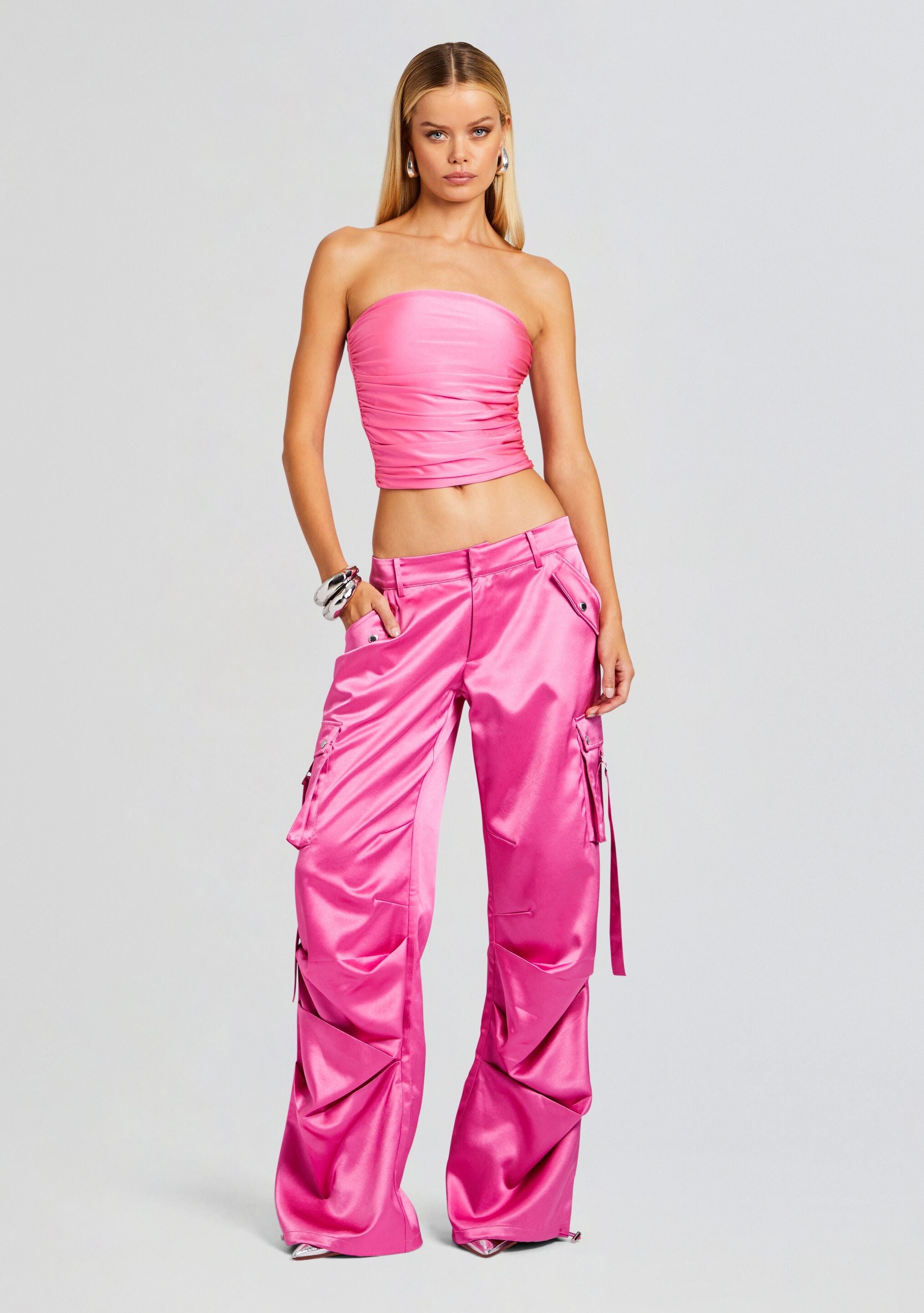LAI SATIN CARGO PANT - 2