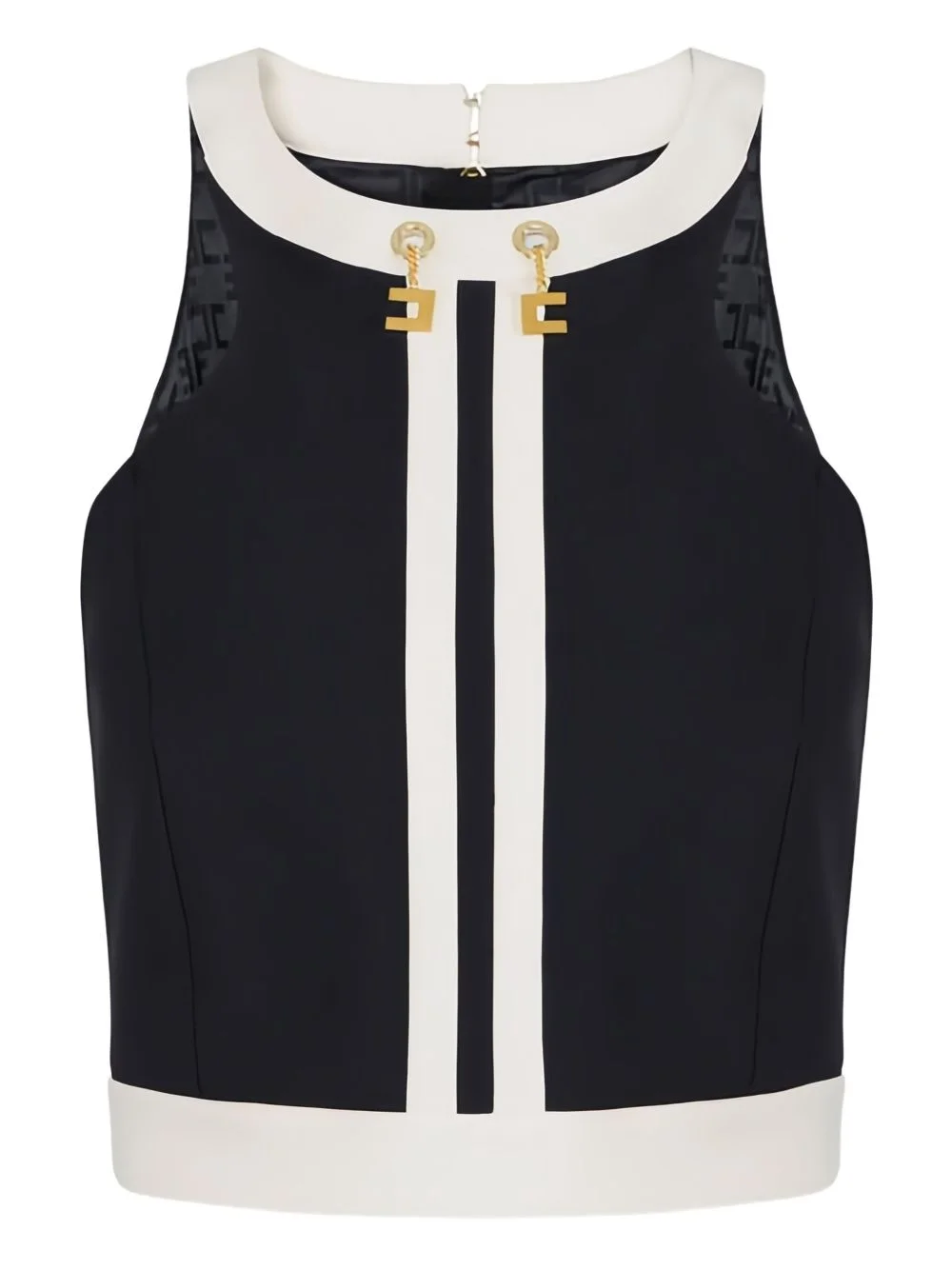 colour-blocking logo-chain top - 1