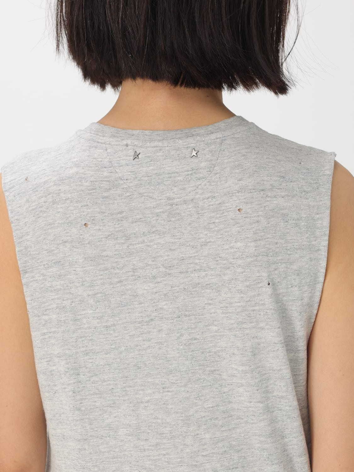 Golden Goose cotton top with logo - 4