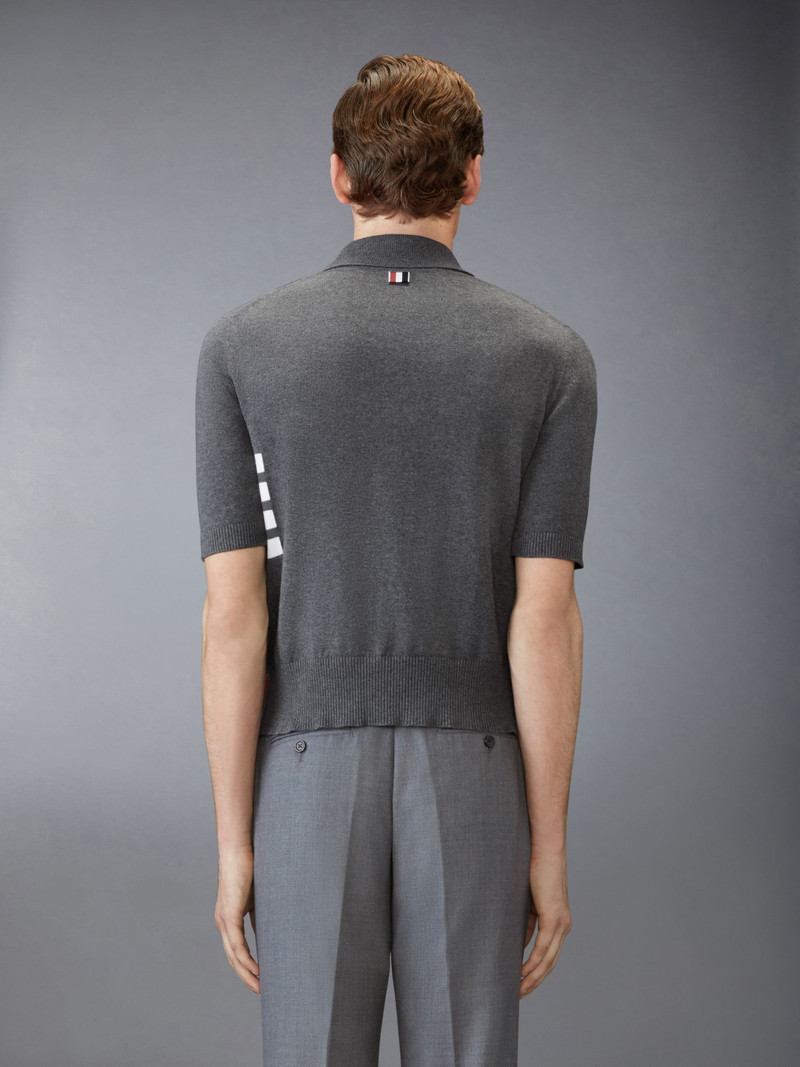 Thom Browne Cotton 4-Bar Relaxed Fit Polo outlook