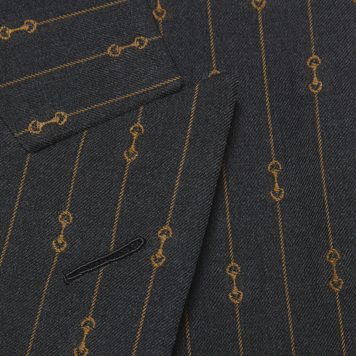 Horsebit striped wool formal suit - 5