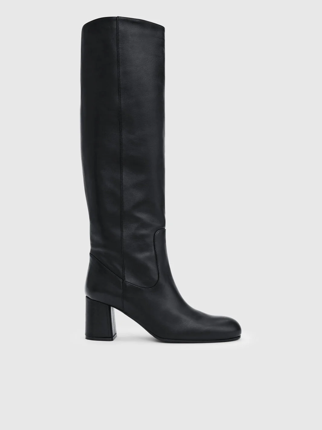 Sarconi Black Leather Knee high boots - 1