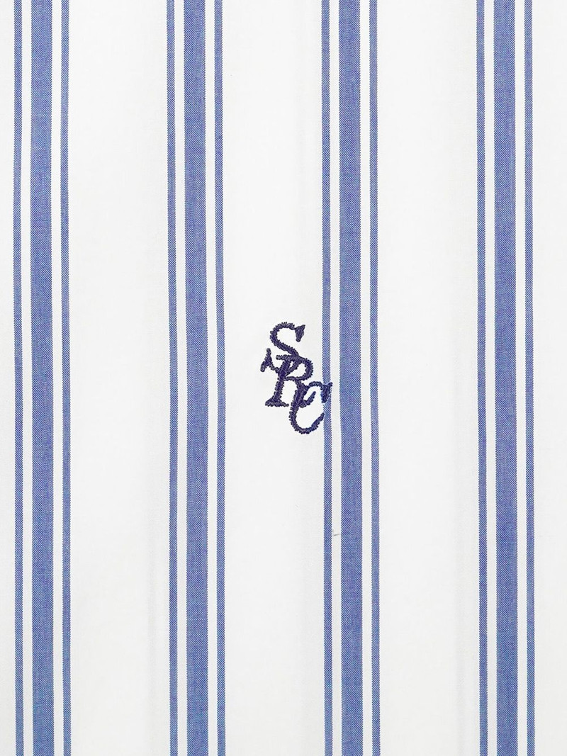 Sporty & Rich logo-embroidered striped shirt outlook