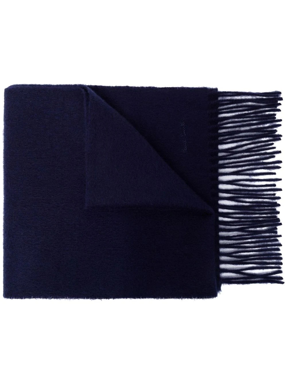 embroidered-logo cashmere scarf - 1