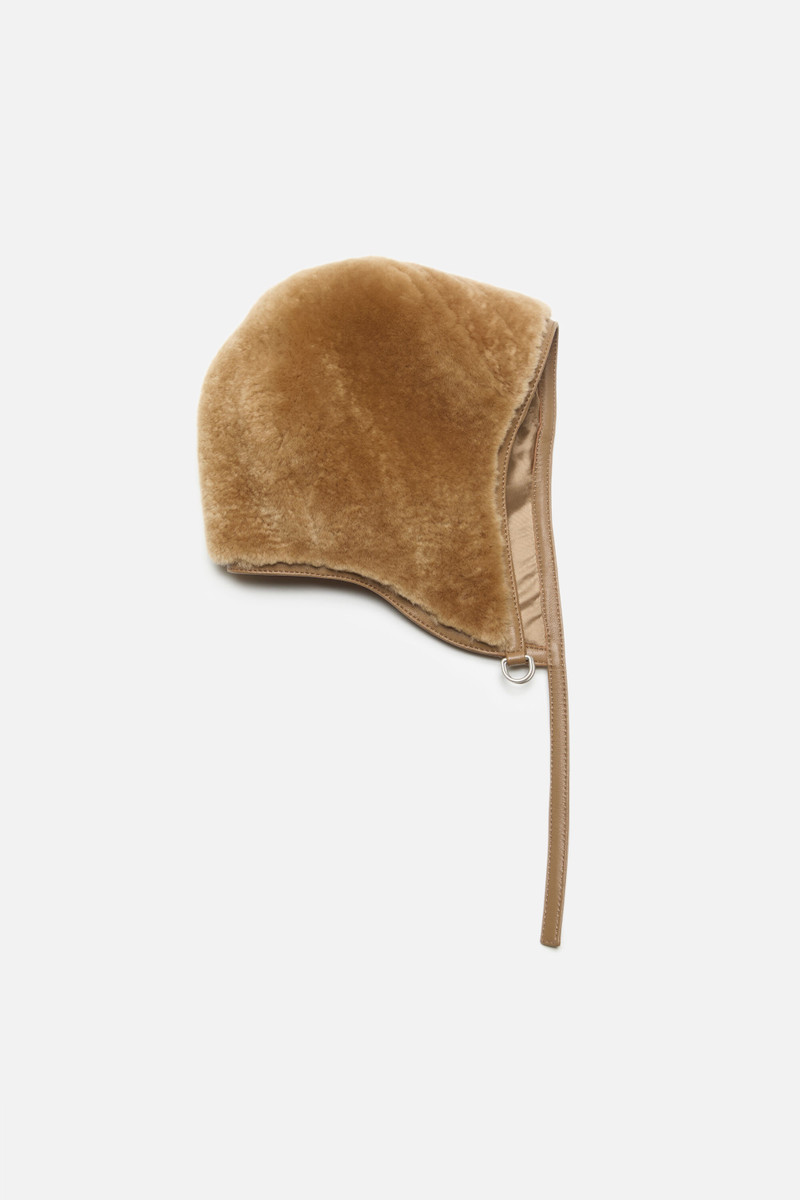 Shearling cap - Ginger brown 1