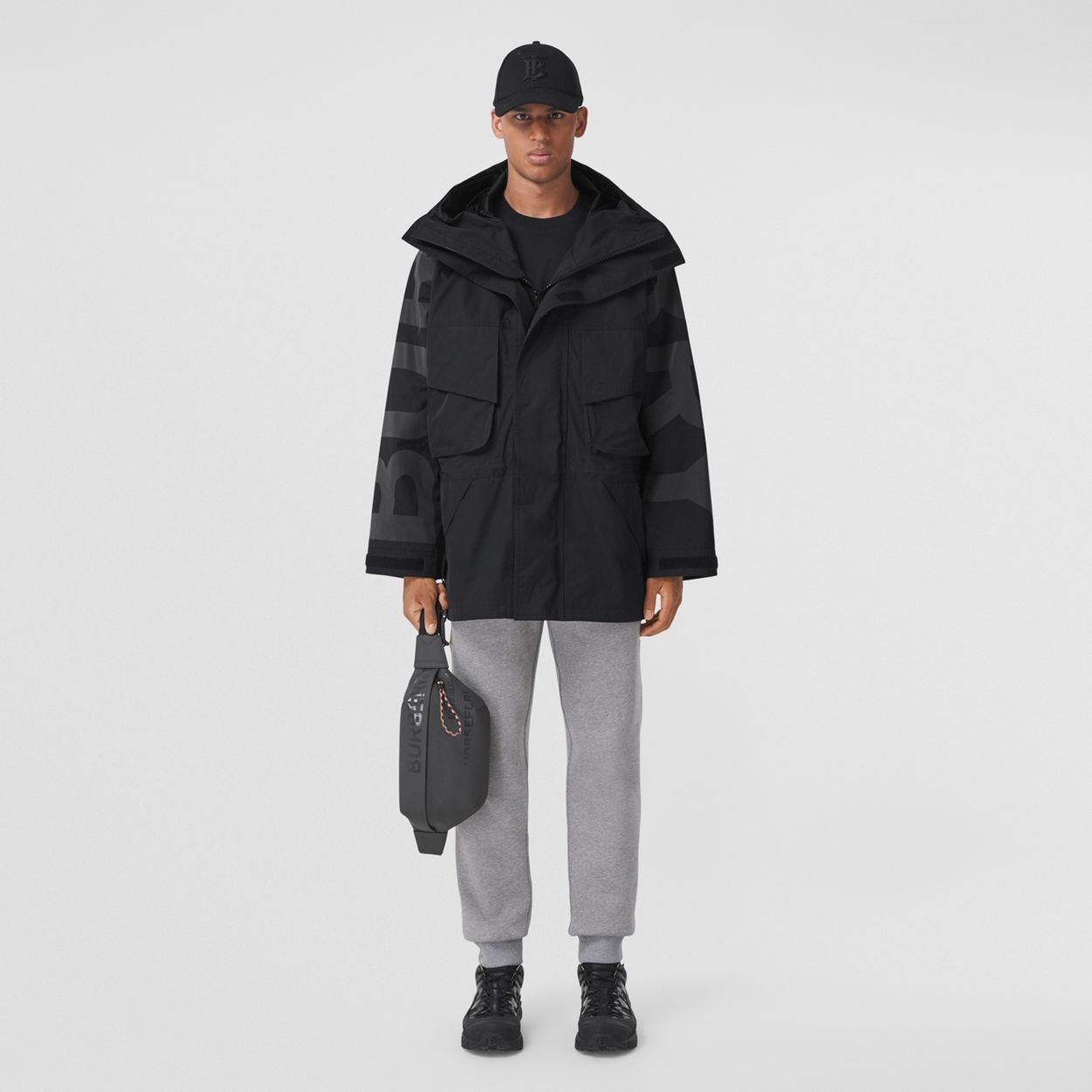 Logo Print Nylon Hooded Jacket - 2