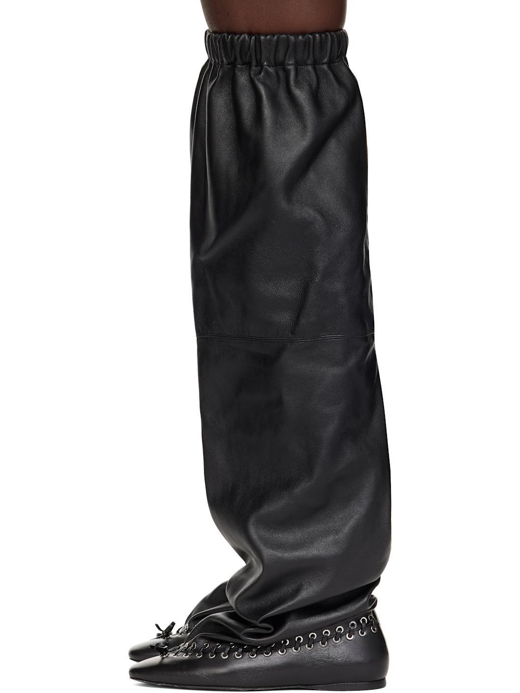 Black Level Flat Thigh High Tall Boots - 3