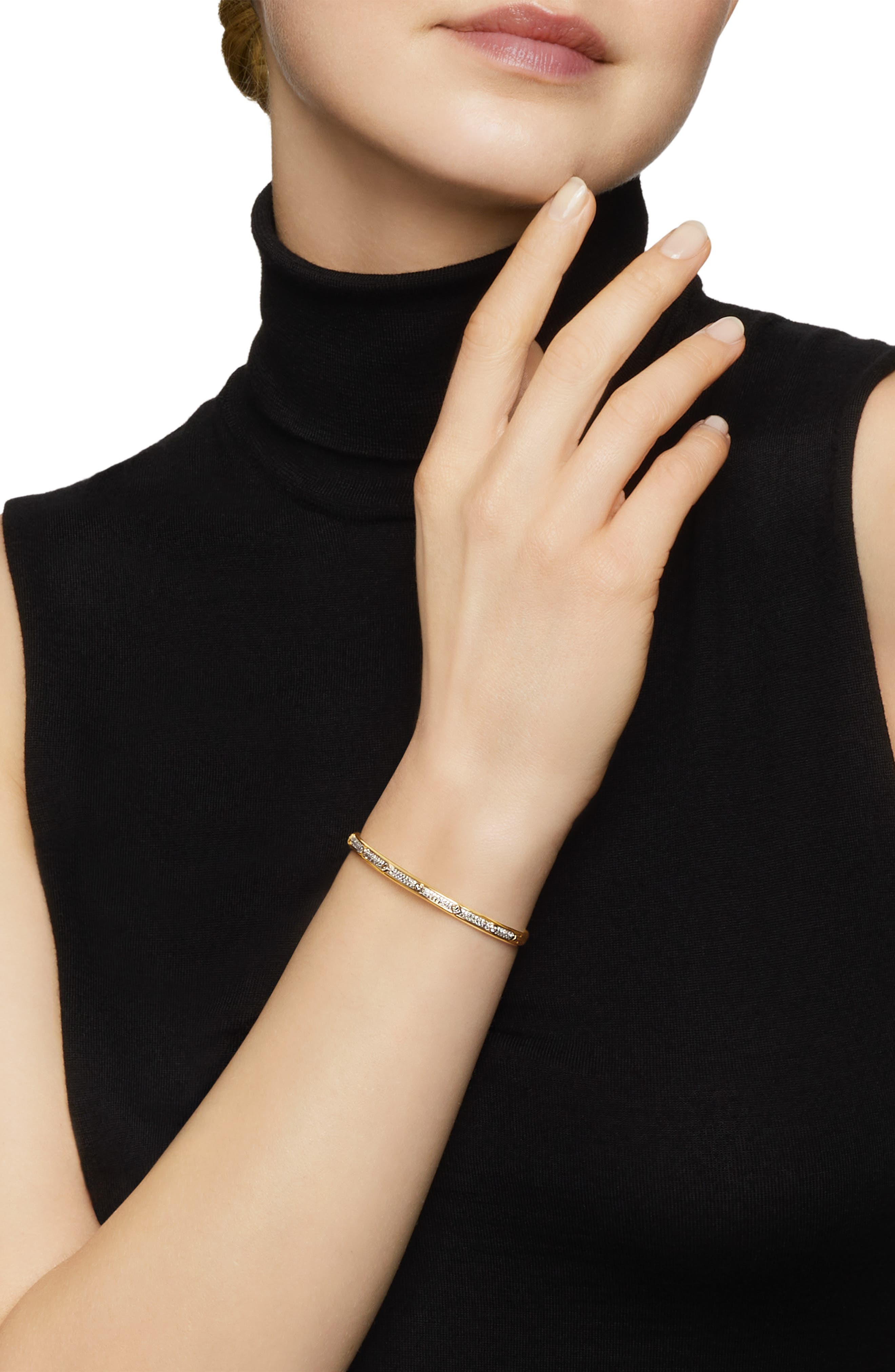 David Yurman Modern Renaissance Bangle Bracelet in 18K Yellow Gold with Full Pavé Diamonds, 4.5mm at - 2