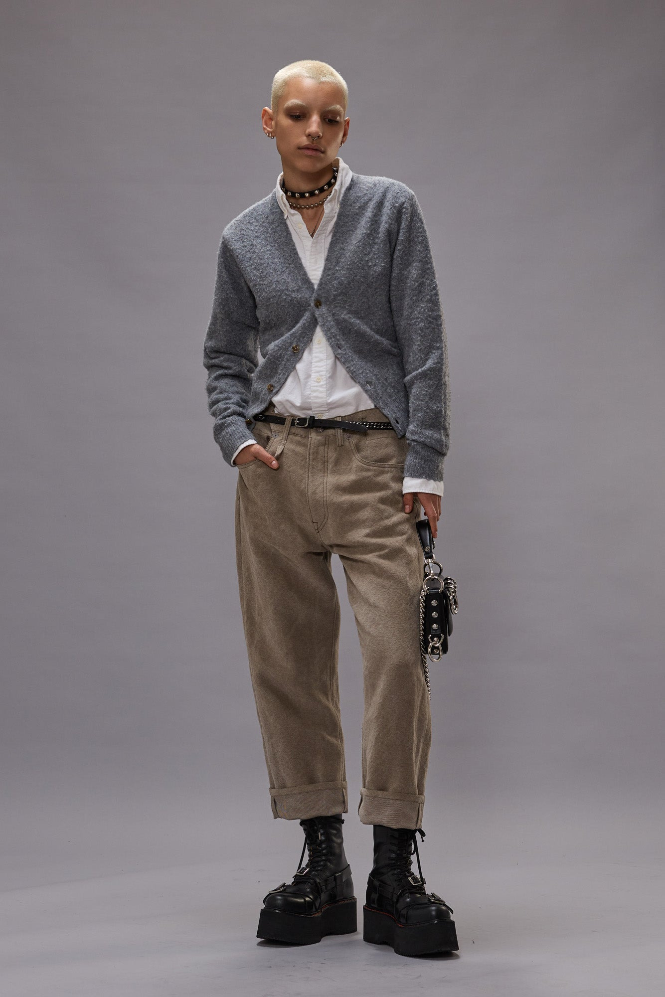 SPLIT HEM CARDIGAN - 2