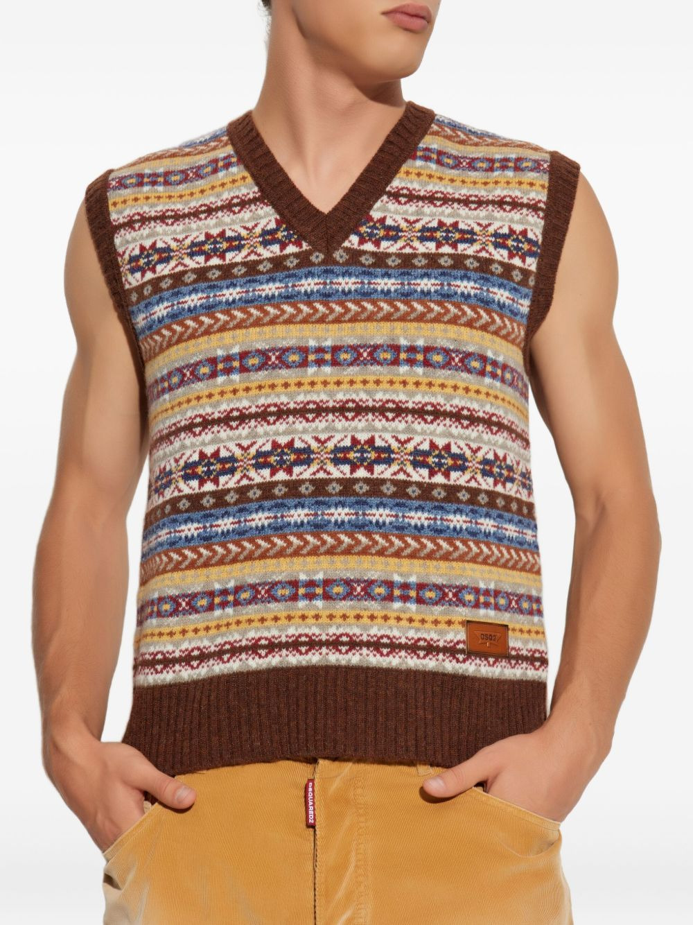 logo-patch vest - 3