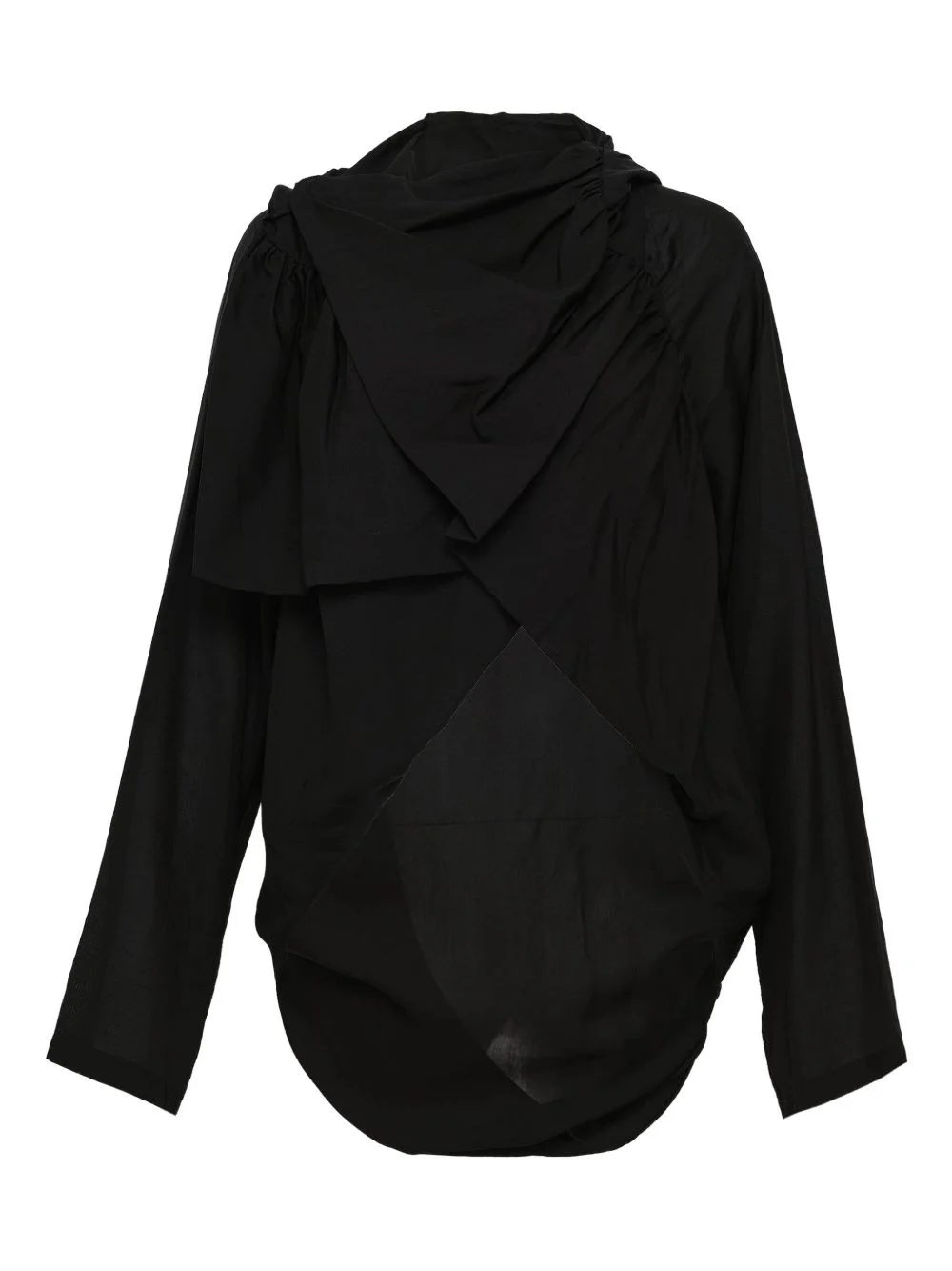 draped hooded jacket - 1