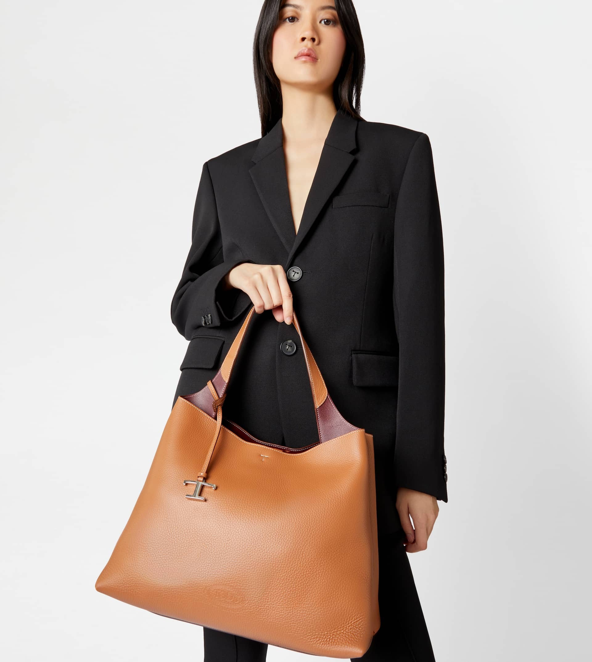 TOD'S BAG IN LEATHER MEDIUM - BROWN - 5