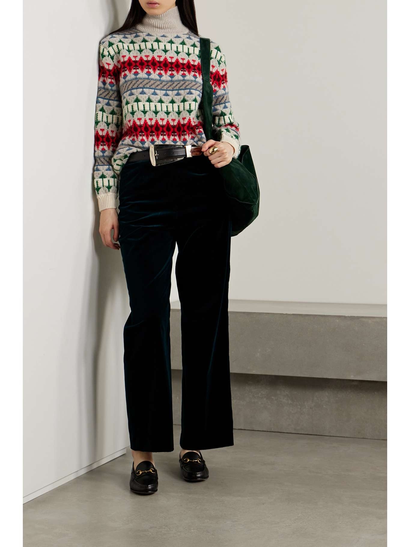 Holiday Noel cashmere-jacquard turtleneck sweater - 2