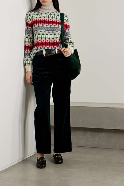 Loro Piana Holiday Noel cashmere-jacquard turtleneck sweater outlook