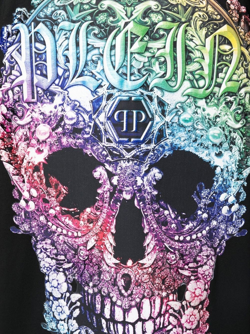 baroque skull-print T-shirt 5