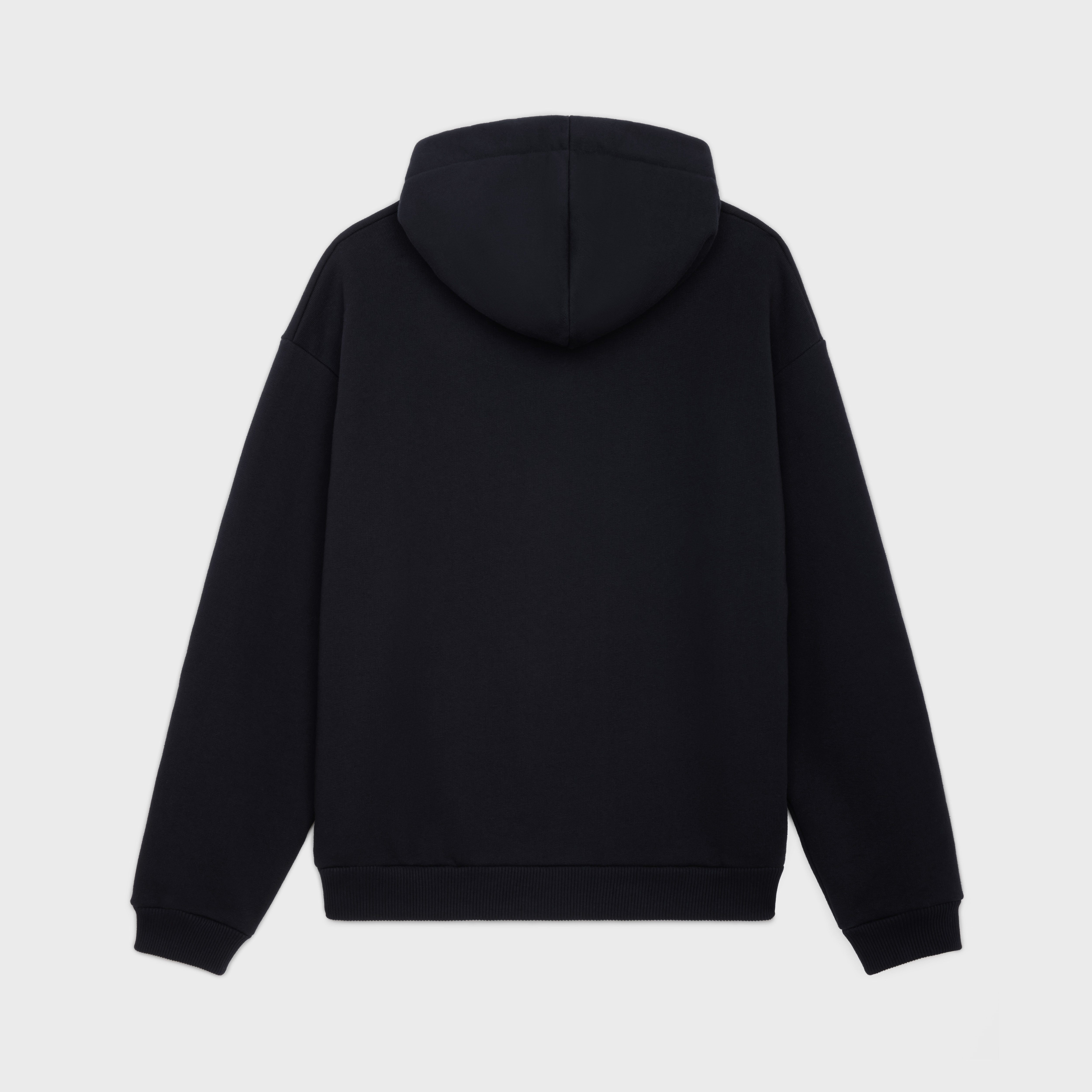 LOOSE HOODED SWEATSHIRT IN COTTON FLEECE - 2