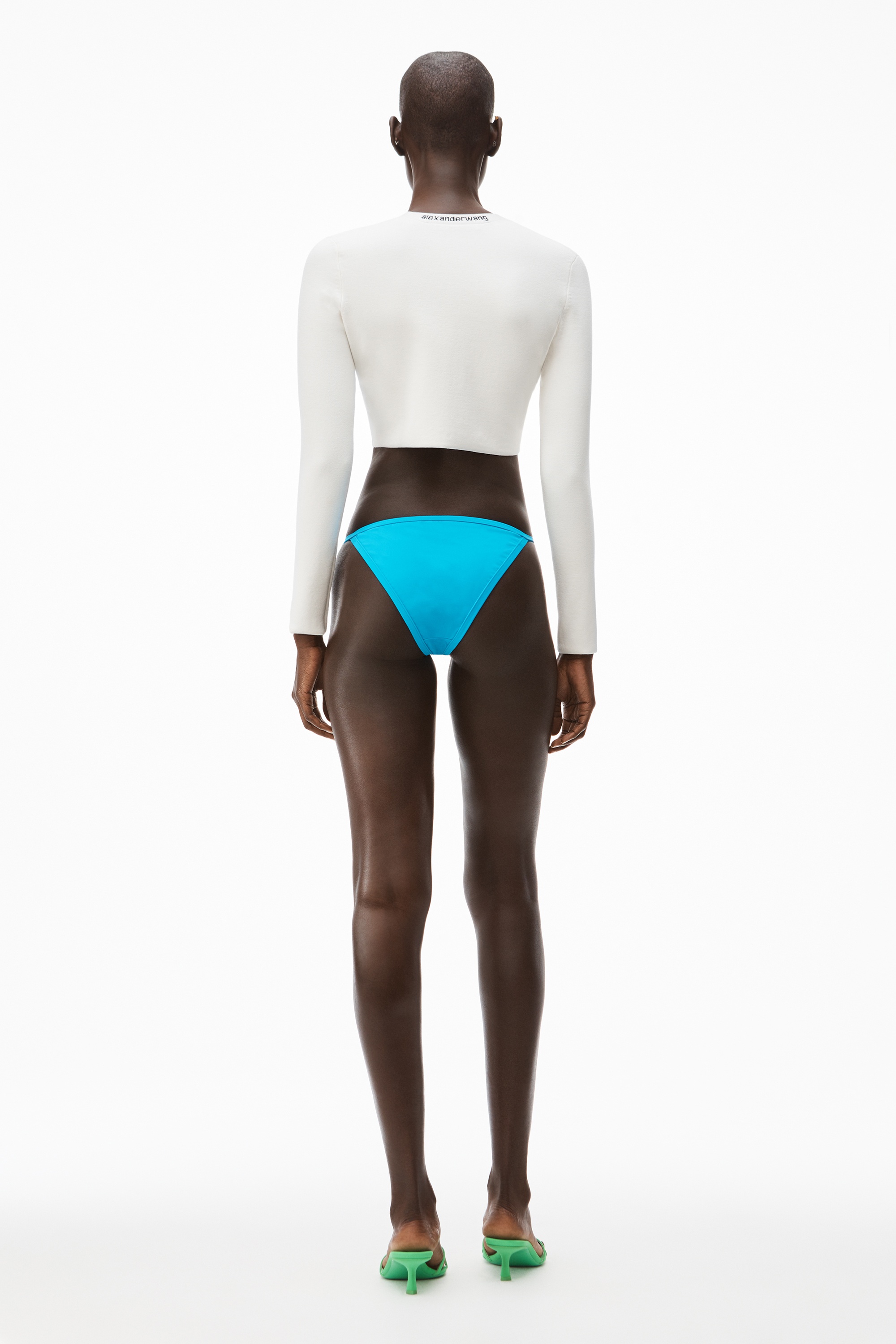 DIAMANTE LOGO BIKINI BOTTOM IN JERSEY - 4