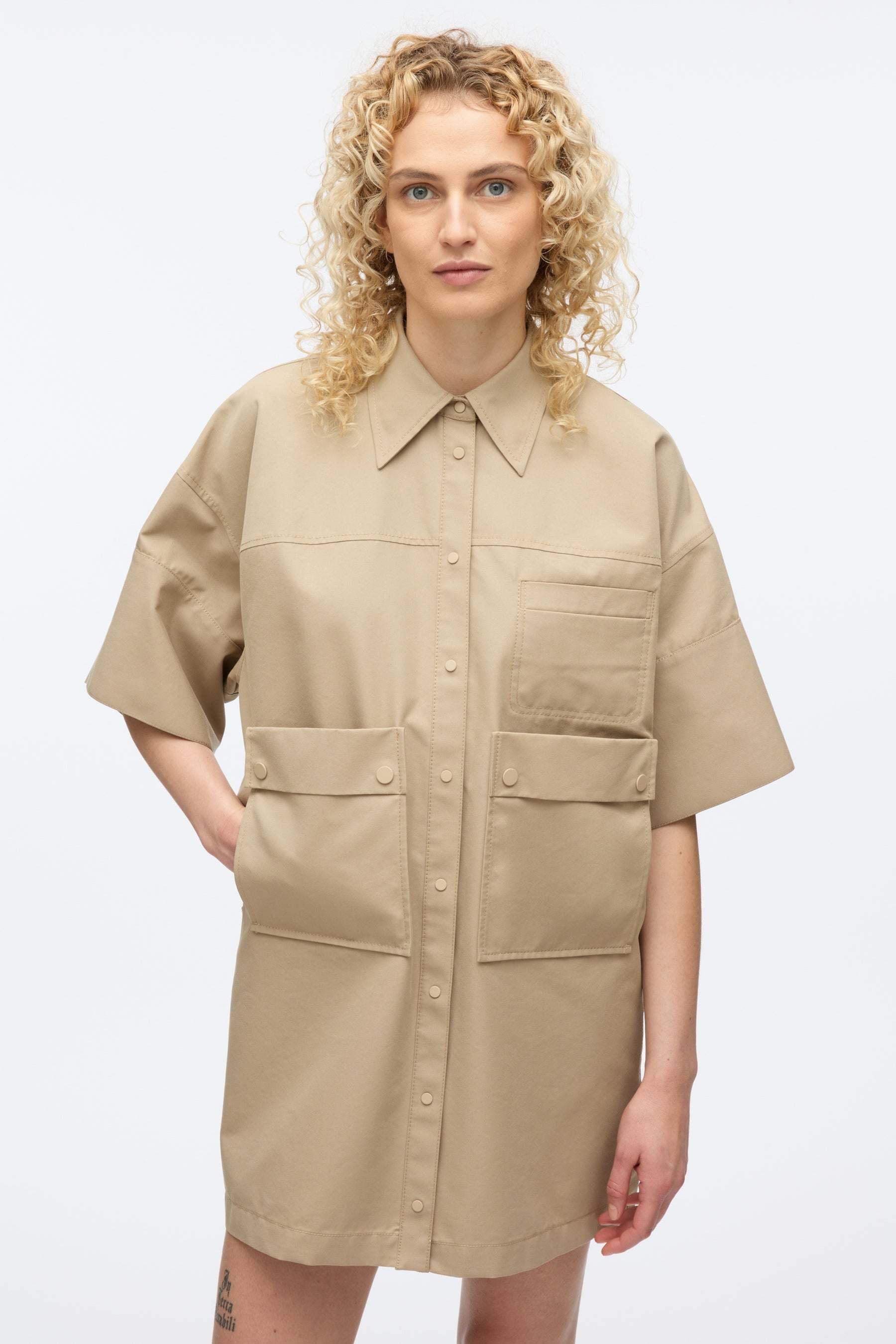 Cargo Mini Shirt Dress - 6