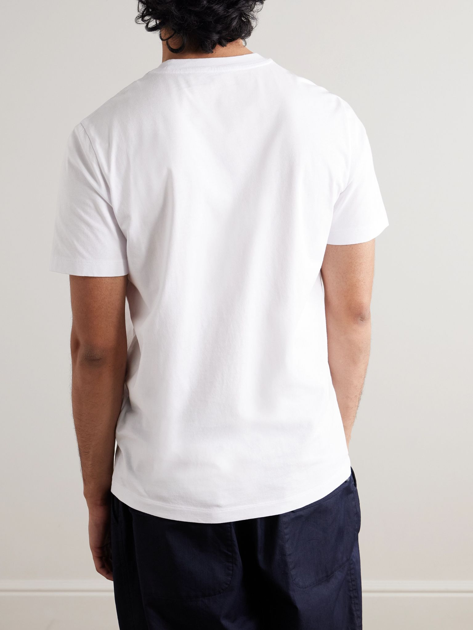 Three-Pack Logo-Appliquéd Cotton-Jersey T-Shirts White - 4