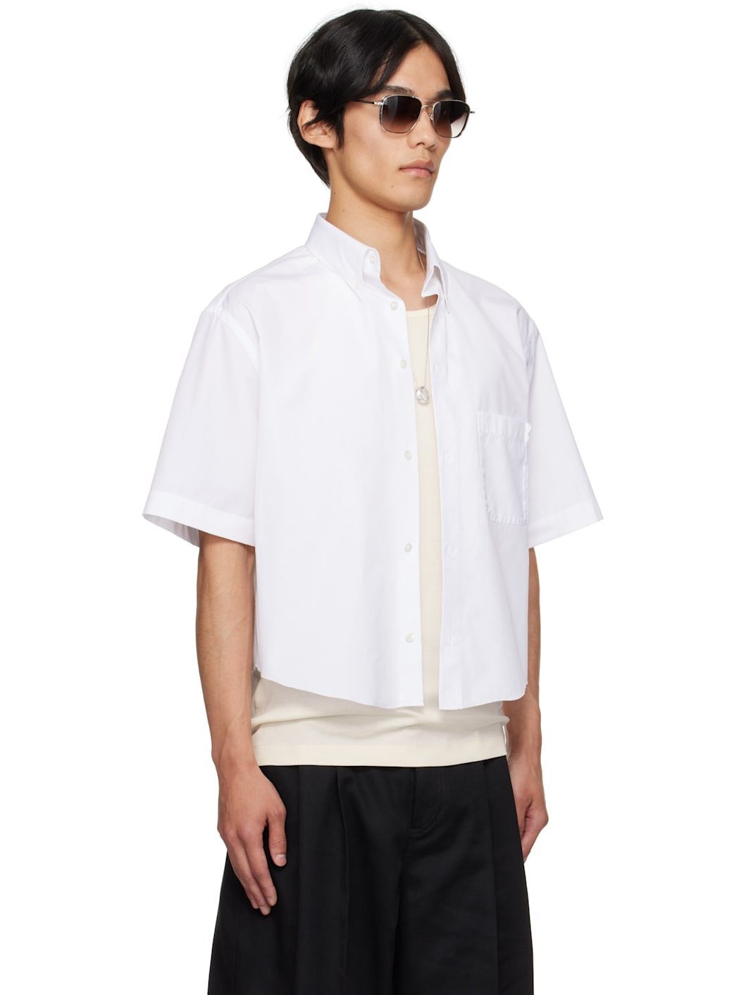 White Short-Sleeved Shirt - 2